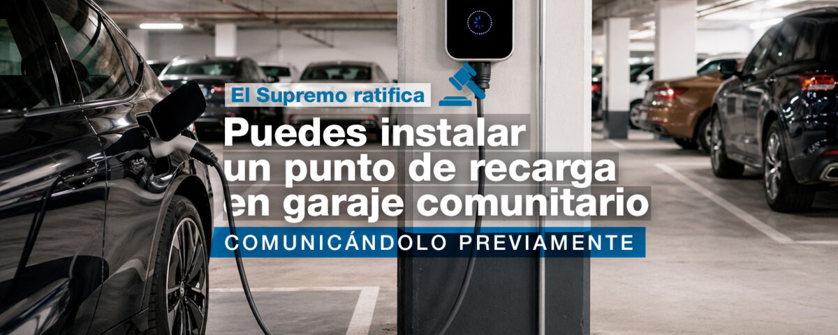 Punto de recarga en garaje comunitario
