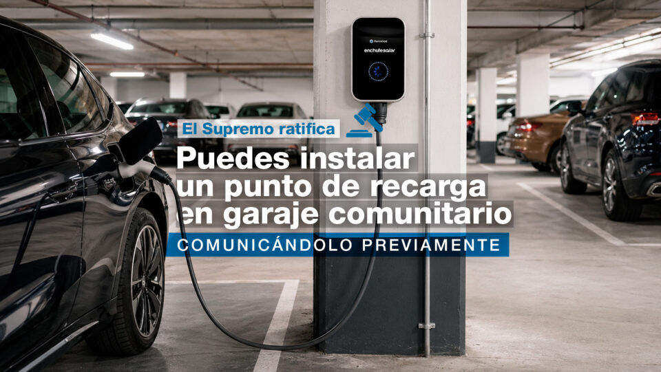 Punto de recarga en garaje comunitario