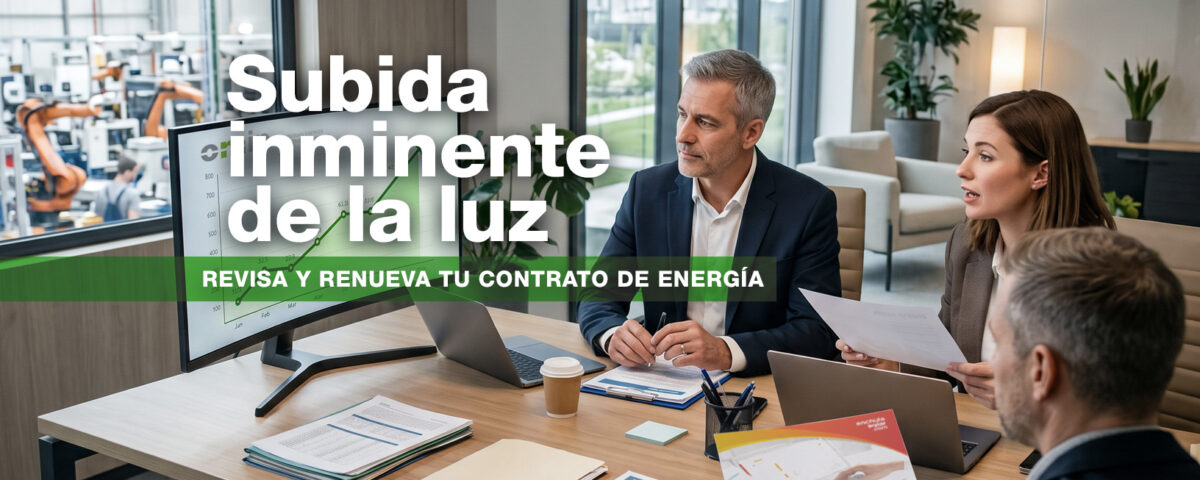 Subida inminente de la luz: revisa y renueva tu contrato de energía